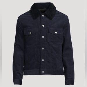 Theory Neil Stretch Corduroy Shearling Collar Jacket